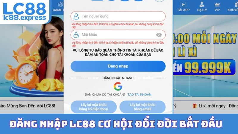 Đăng nhập LC88 cơ hội đổi đời bắt đầu
